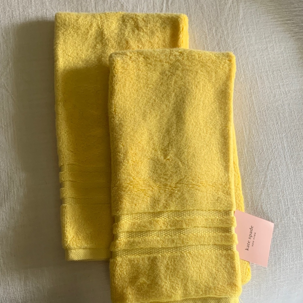 NWT Kate Spade Hand Towels Yellow